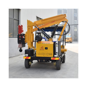 Perforación vibratoria solar sobre orugas, tornillo de martillo hidráulico, máquina de controlador de pila de apisonamiento de pila de planta solar - Product Image 4