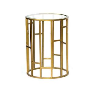 Meilleure qualité Bethany Table d'appoint ronde moderne finition or antique avec plateau décoratif en gros - Product Image 4