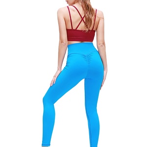 Nurak 2025 femmes léger de haute qualité Yoga ensemble impression personnalisée solide motif Shorts grande taille sans couture Yoga avant - Product Image 4