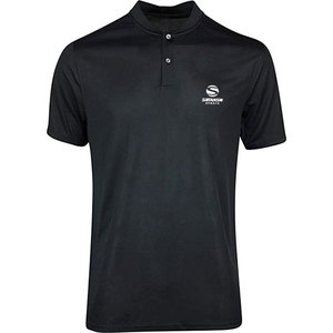 Camiseta de Golf de Verano con Cuello Tipo Blade, Manga Corta, Tejida, Casual, Talla Grande, Personalizable, Transpirable, de Secado Rápido, de Alta Calidad, Color Negro Sólido - Product Image 1