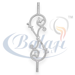 Barandilla de Hierro Fundido Gris de Diseño Mozart, Sin Marco, Protección UV, Resistente al Óxido, Moderna, Elegante, Balaustre de Metal Pulido para Balcón - Product Image 1