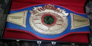 Custom Boxing Championship <b>Belt</b> With <b>Red</b> Leather Strap And Gold Plated Plate - Product Image 4