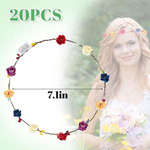 <span class=keywords><strong>Guirlande</strong></span> de cheveux <span class=keywords><strong>lumineuse</strong></span> à LED Bandeau de fête Couronne de fleurs Guirlandes Femmes Enfants Fête Anniversaire Couronne rougeoyante - Product Image 6