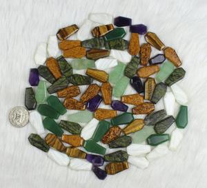 หินอัญมณีทรงแบนทรงตาเสือตามีหลายแบบธรรมชาติทำมือขายส่ง - Product Image 3