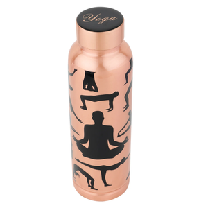 Botella de cobre hecha a mano pura 100%, bebida directa, beneficios de Ayurveda impresos a prueba de fugas, acabado mate, venta directa del fabricante - Product Image 1