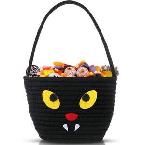 Venta al por mayor decoración de Halloween cesta de calabaza de algodón cesta de Halloween para vacaciones hecha a mano en Vietnam - Product Image 4