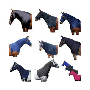 Capot confortable en Spandex cheval, 4 pièces, avec fermeture poitrine en velours, capuche cheval, vente en gros - Product Image 4