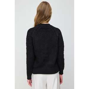 Pull décontracté à col montant en maille tricotée, méthode de tissage non tissé élégante - Product Image 6