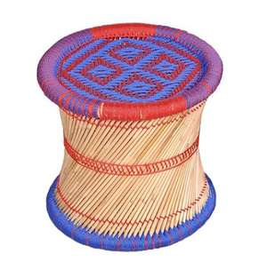 Tabouret en rotin indien de style élégant aux meilleurs prix Tabourets Sarkanda pour salon Café Restaurant Console incrustée d'os - Product Image 2