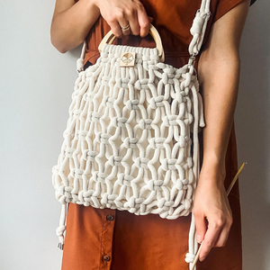 Sac à la mode pour femmes en macramé pour filles et femmes, mini sac à bandoulière vintage, sacs tendance pour filles OEM Made in Vietnam - Product Image 1