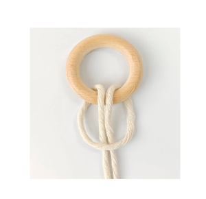 Perles en bois gland corde de chanvre anneau de serviette perles rondes couleur originale corde de chanvre boucle de serviette au meilleur prix - Product Image 4