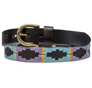 Personalizable ecuestre Equino Polo Cinturón de cuero Hombres Pin Hebilla Grano superior Bordado de cuero Cinturón deportivo Suministros para montar a caballo - Product Image 4