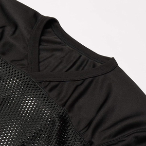 Venta al por mayor 2025 nuevo diseño personalizado color negro y sublimación de talla grande y nuevo estilo con manga corta camiseta de fútbol americano - Product Image 3