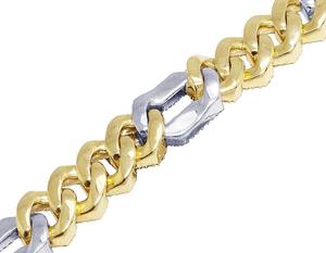 Nouvelle chaîne à maillons cubains en argent plaqué or jaune de créateur avec diamant Moissanite glacé S925 bijoux Hip Hop en argent Sterling - Product Image 4