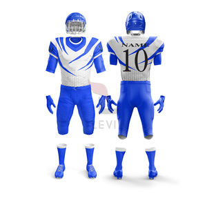 Ensemble de maillots de football américain imprimés par sublimation avec double couche de tissu uniforme grande taille de haute qualité pour homme - Product Image 3