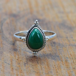 Malachite bijoux de pierres précieuses pour femmes argent Boho Style bague bijoux 925 argent Sterling tendance main bague cadeau pour maman - Product Image 4