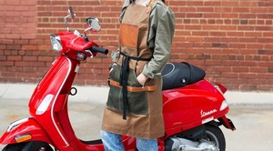 Canvas <b>Apron</b> <b>Christmas</b> Gift Hairdresser Barber <b>Apron</b> With Logo Leather Personalized Holiday Gift AAA-0043C - Product Image 4