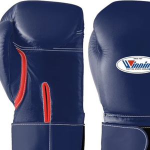 Guantes de Boxeo Profesionales de Cuero Rojo Marino con Velcro en la Muñeca, Guantes de Entrenamiento y Sparring para Hombres y Mujeres - Product Image 2