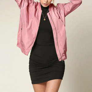 Chaqueta Bomber Moderna para Mujer, Ligera, Informal, Deportiva, con Cierre Frontal, Relleno de Algodón, Color Sólido, para Invierno - Product Image 6