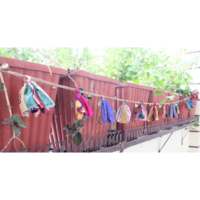 Guirnalda Navideña Multicolor Hecha a Mano de 3 Metros, Juego de 5 Piezas con Cuentas Metálicas y Campanas, Decoración para Colgar en la Pared, Interior y Exterior