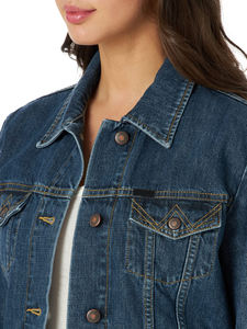 Veste en jean pour femme de haute qualité, personnalisée, hiver, respirante, imperméable, coupe-vent, tissu uni teint, tissé - Product Image 5