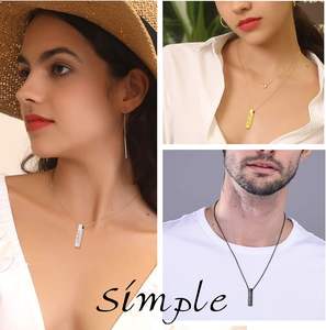 สร้อยคอโกศสแตนเลส4ด้านสำหรับขี้เถ้าเครื่องประดับสแตนเลสจี้โกศสำหรับผู้ชายผู้หญิงกำหนดขนาดได้เอง - Product Image 2