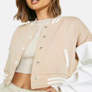 Veste de style universitaire pour femme, nouvelle mode, vêtements pour femme, streetwear, patchwork, boutons, veste courte pour femme, veste d'automne pour femme - Product Image 6