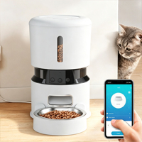 Distributeur automatique intelligent pour animaux de compagnie OEM 4L ABS, grand distributeur avec minuterie, Wifi, application Tuya, fournitures pour animaux de compagnie