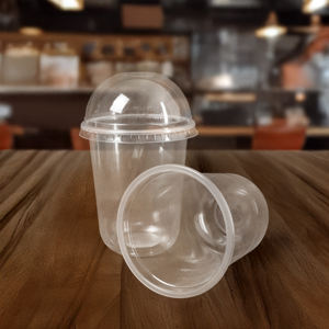 Quang Quan 95mm 16oz 24oz tasses en plastique jetables transparentes boissons tasses en PP transparent pour jus café thé boissons froides - Product Image 1