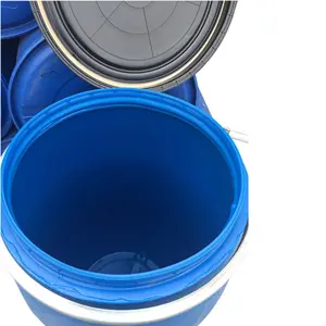 Barel flensa drum plastik biru HDPE tahan aus