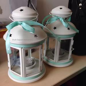 Linterna colgante pequeña de Metal y vidrio transparente multicolor para boda y hogar, linternas decorativas hechas a mano de mesa - Product Image 5