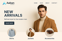 Ropa profesional para hombres Diseño de sitios web Agencia Web asequible Creación de soluciones de tienda de negocios en línea elegantes y efectivas