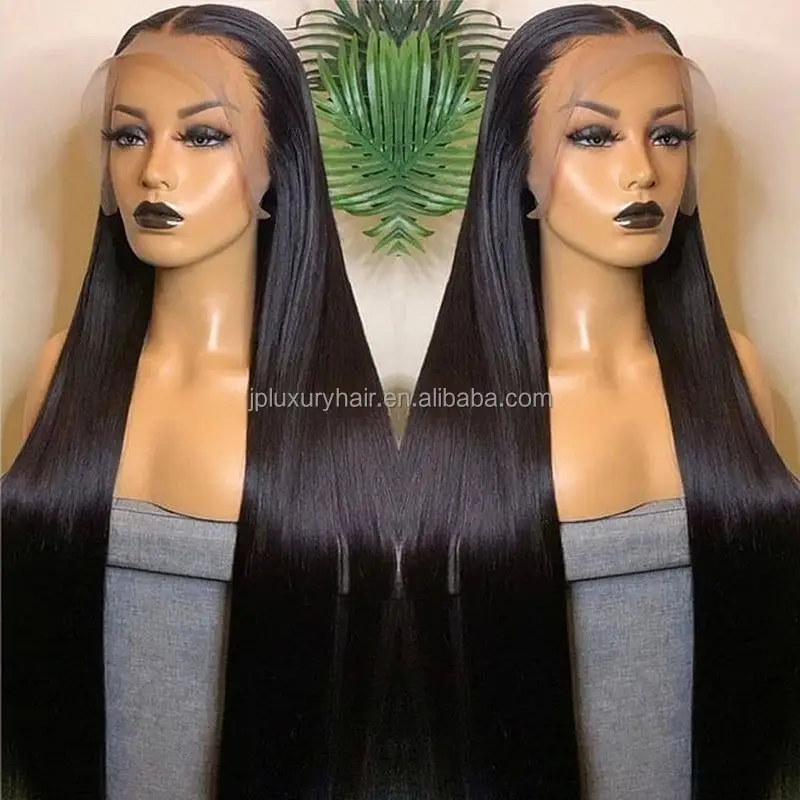 Pre Plucked Bone Straight Raw Virgin Brazilian Hair HD Lace Front Wig With Baby Hair Full Frontal Human Hair Wig For Black Women