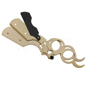 Maquinilla de afeitar recta de uso de salón con hoja de acero inoxidable y marca disponible para compradores a granel - Product Image 3