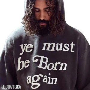 Oem Graphic Streetwear Acid Wash 400 500 600 Gsm Heavyweight Men Cropped Manufacturers Puff Print Printing Custom Hoodies - Product Image 3