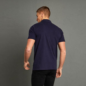 Camisetas de Verano para Hombre, Manga Corta, Sólidas, Transpirables, Tejidas, de Alta Calidad, con Cierre, Último Estilo - Product Image 5