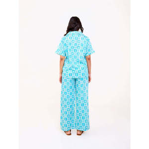 Ensemble de pyjama en coton modal respirant avec imprimé floral et taille élastique - Product Image 3