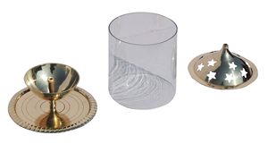 โคมไฟน้ำมันทองเหลืองสำหรับตกแต่งบ้านและตกแต่งเทศกาลคุณภาพสูงพร้อมกระจกโบโรซิลดีไซน์ล่าสุด - Product Image 4