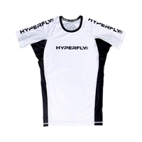 Rashguard MMA unisexe léger et respirant en Spandex/Polyester, pré-rétréci, écologique, antibactérien, UPF50, séchage rapide, manches courtes