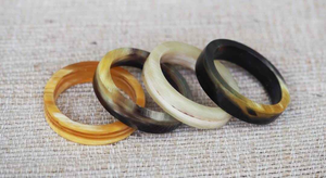 Bague en corne de buffle naturelle 100% de qualité supérieure, écologique, polie, moderne, pour mariage, anniversaire, fête, bijoux faits à la main SANIYA - Product Image 5