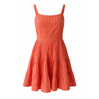 Robe mini décontractée bohème chic en coton tissé à la main, respirante, coupe trapèze, bretelles spaghetti, taille naturelle et ourlet à volants, taille XS