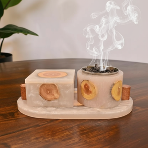 เตาเผาเครื่องหอมไม้เรซิ่นสไตล์โบราณเพื่อดึงดูดพลังงานบวกและทำให้บ้านมีกลิ่นหอมสดชื่น - Product Image 4