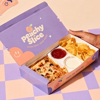 Boîte d'emballage alimentaire pliable en carton ondulé jetable avec fermeture magnétique en éponge, logo personnalisé pour hamburgers, frites et restauration rapide