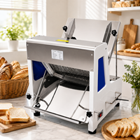 Machine à trancher le pain commerciale, électrique, en acier inoxydable, pour boulangerie, restaurant, café, boulangerie-pâtisserie