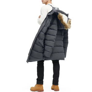 Chaqueta acolchada con cuello levantado personalizada OEM para hombre, ropa informal con capucha brillante para invierno, chaqueta al por mayor para hombre - Product Image 5