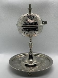 หัวเผาเครื่องหอมตกแต่งบ้านแบบดั้งเดิมจี้ทองแดงชุบเงินทำด้วยมือมีให้เลือกใหม่10ชิ้น - Product Image 2