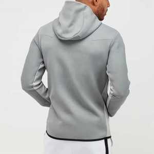 Pantalones Deportivos Grises con Capucha, Cierre con Cordón, Transpirables, de Algodón 100%, Tallas Grandes, con Logotipo Personalizado al por Mayor - Product Image 3