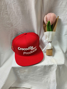 Casquette de baseball rouge Crocodile Products, 6 panneaux, coton, unisexe, réglable, snapback, décontractée - Product Image 3