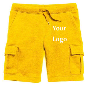 Shorts cargo décontractés unisexes en coton tricoté respirant, imperméables et coupe-vent, avec fermetures éclair latérales élégantes, séchage rapide, poches pour garçons, personnalisables - Product Image 2