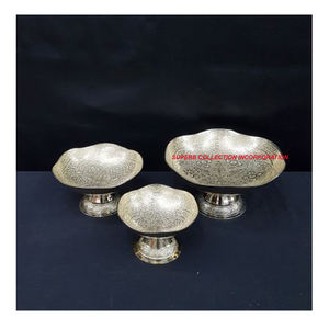 Lot de 3 bols à chocolat gravés en laiton peint à la main en émail moderne - Product Image 4